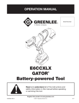 Greenlee E6CCXT and E6CCXX GATOR® Battery-powered Tools User manual