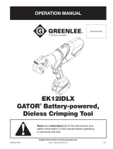 Greenlee EK12IDT and EK12IDX GATOR® Battery-powered, Dieless Crimping Tools User manual