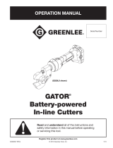 Greenlee GATOR® Battery-powered In-line Cutters User manual