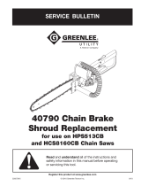 Greenlee 40790 Chain Brake Shroud HPS513CB HCS8160CB User manual