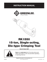 Greenlee RK1550 - 15 Ton Single Acting Crimper User manual