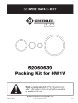 Greenlee 52060639 Packing Kit for HW1V User manual