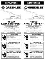Greenlee Textron 45019 Kwik Stripper User manual