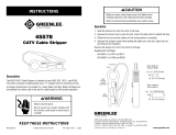 Greenlee 45578 CATV Cable Stripper User manual