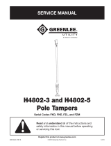 Greenlee H4802-3, H4802-5 Pole Tampers User manual