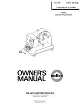 Miller 2900 CONTROL/FEEDER Owner's manual