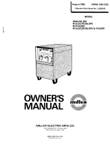Miller ANALOG 300 W SLOPE AND PULSER Owner's manual