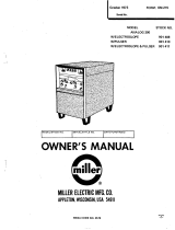 Miller ANALOG 300 W SLOPE AND PULSER Owner's manual