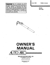 Miller APT-1000 AUTO ARC Owner's manual