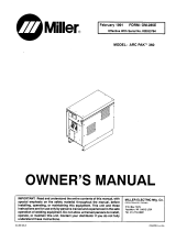 Miller ARC PAK 350 Owner's manual