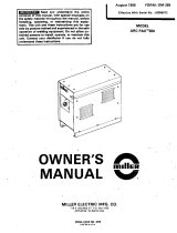 Miller JF875918 Owner's manual