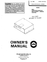 Miller JG073823 Owner's manual