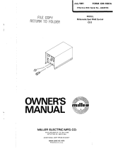 Miller JA422154 Owner's manual