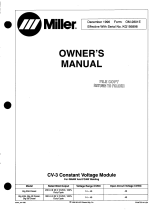 Miller CV-3 Owner's manual