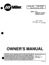 Miller CV-3 Owner's manual