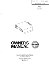 Miller DVC DW-1 Owner's manual