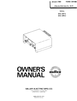 Miller DVC MP-2 Owner's manual