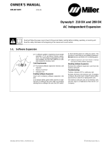 Miller DYNASTY 280 DX AC INDEPENDENT EXPANSION Owner's manual