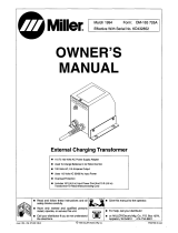 Miller EXTERNAL CHARGING TRANSFORMER Owner's manual