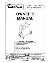 Miller Gold Seal Model 440 Owner's manual