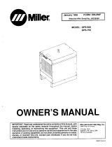 Miller GPS-750 Owner's manual