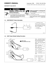 Miller IGBT/MOSFET TESTER 043553 Owner's manual