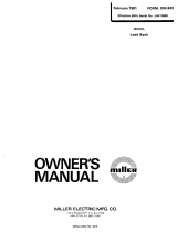 Miller JA415550 Owner's manual