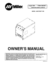 Miller JK661915 Owner's manual