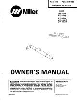Miller JJ23 Owner's manual