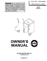 Miller PLAZCUT (ZIP CUT) Owner's manual