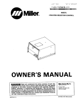 Miller PROCESS SELECTOR CONTROL Owner's manual