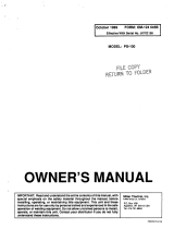 Miller JK702158 Owner's manual