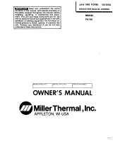 Miller JK629040 Owner's manual