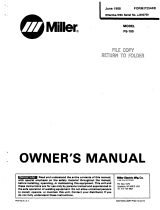 Miller JJ393769 Owner's manual
