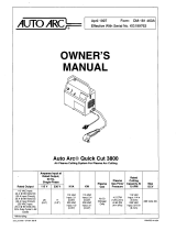 AUTO ARC QUICK CUT 3800 Owner's manual
