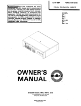 Miller SP-1 Owner's manual