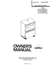 Miller Syncrowave 500 Owner's manual