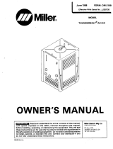 Miller THUNDERBOLT AC/DC Owner's manual