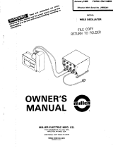 Miller JF850281 Owner's manual