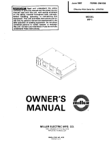 Miller WP-1 Owner's manual