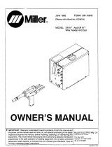 Miller XR CONTROL AND XR W GUN Owner's manual
