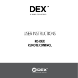 Widex RC-DEX Users Instructions
