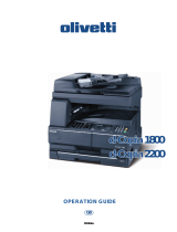 Olivetti d-Copia 1800 and d-Copia 2200 Owner's manual