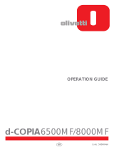 Olivetti d-Copia 6500MFplus - 8000MFplus Owner's manual