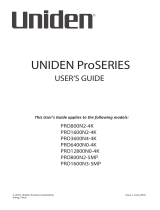 Uniden PRO1600N2-4K Owner's manual
