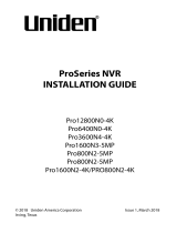 Uniden PRO800N2-4K Installation guide