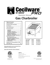 Cecilware-Pro Gas Charbroiler Operating instructions