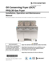 Frymaster OCF30 Gas Owner's manual