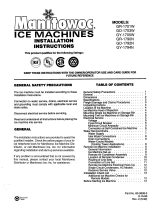 Manitowoc Ice G1700 Installation guide