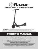 Razor E Prime Electric Scooter Owner's manual